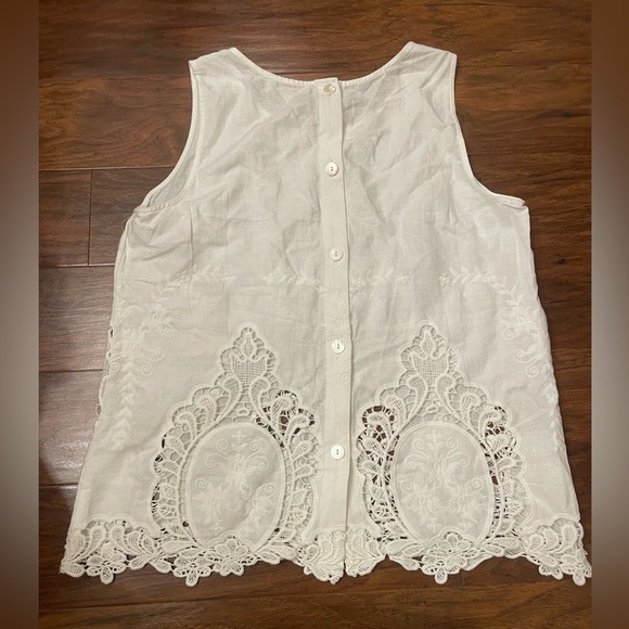 Cynthia Rowley Linen Blend Tank Top Size M - Picture 4 of 4